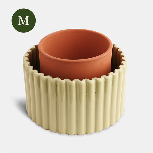 Self-watering pot Paula - Sage green