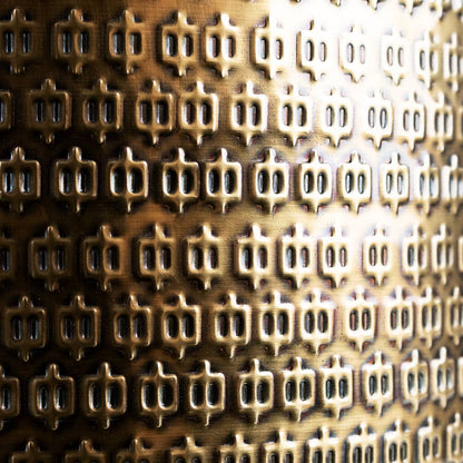 Solis Embossed Plant Pot - Gold
