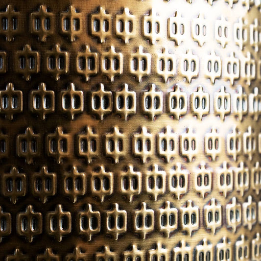 Solis Embossed Plant Pot - Gold