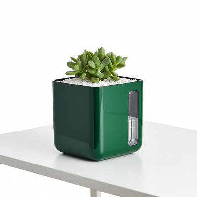 Self-Watering "Smart" Desktop Planter – High-Gloss Finish